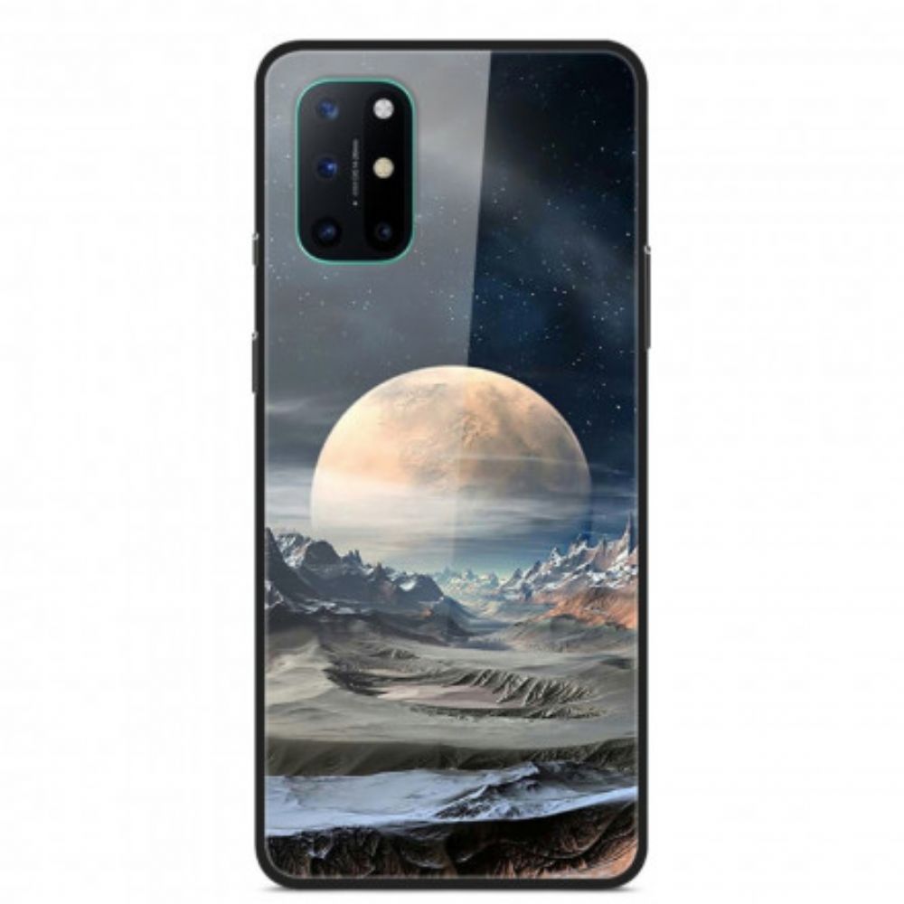 Hoesje voor OnePlus 8T Ruimte Maan Gehard Glas