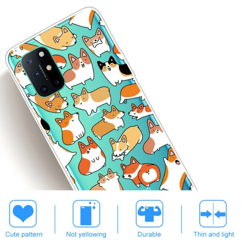 Hoesje voor OnePlus 8T Transparante Meerdere Honden