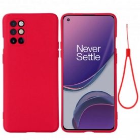 Hoesje voor OnePlus 8T Vloeibare Siliconen Met Koord