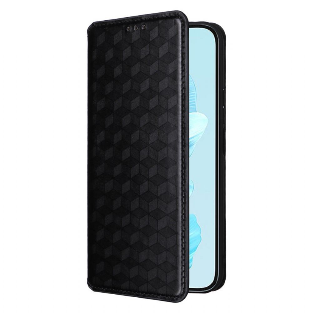 Leren Hoesje Honor 200 Lite Ruitpatroon Bescherming Hoesje