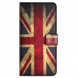 Leren Hoesje Honor 200 Lite Vintage Engelse Vlag