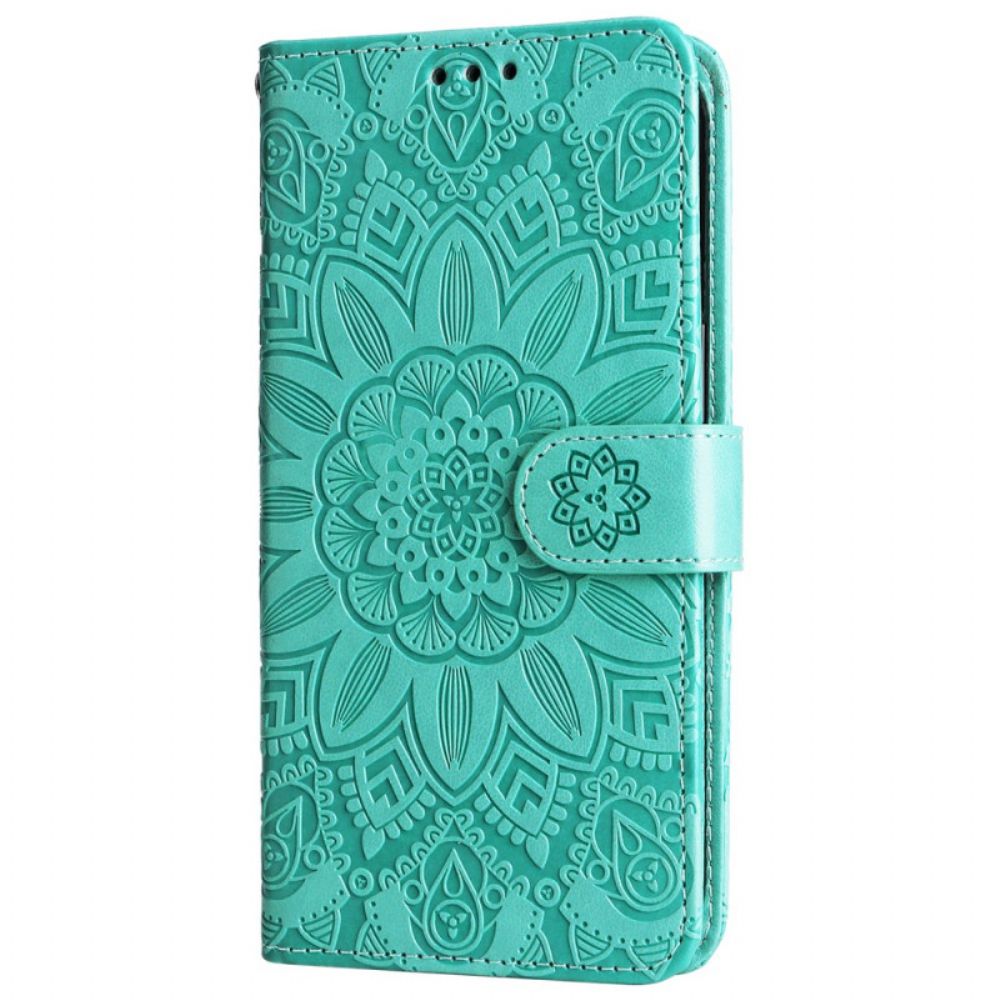 Leren Hoesje Honor 200 Lite Zonnebloempatroon Bescherming Hoesje