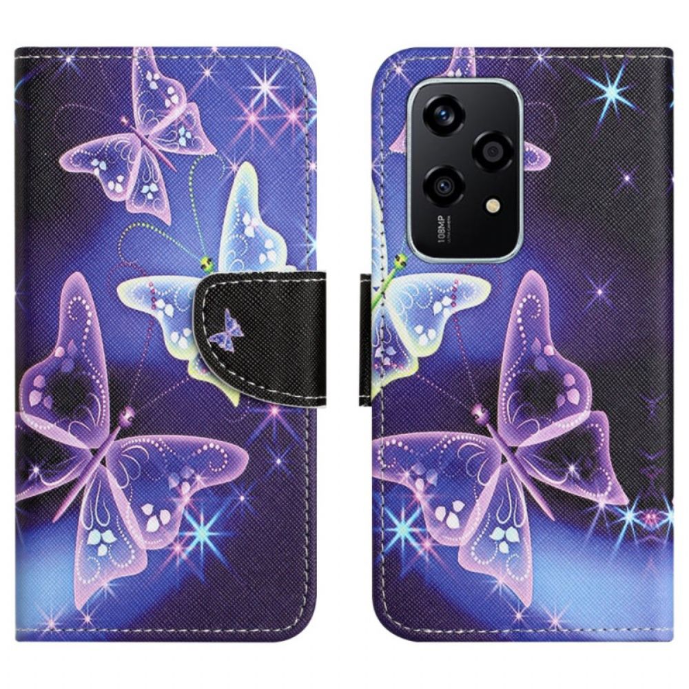 Leren Hoesje Voor Honor 200 Lite Fonkelende Vlinders