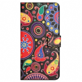 Leren Hoesje Voor Honor 200 Lite Galaxy-patroon