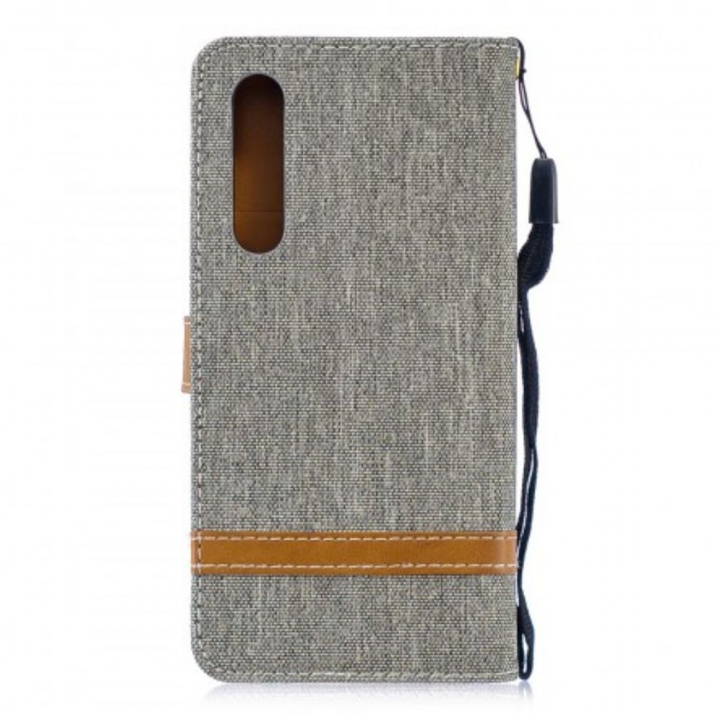 Flip Case voor Huawei P30 Met Ketting Band Met Stof En Leereffect