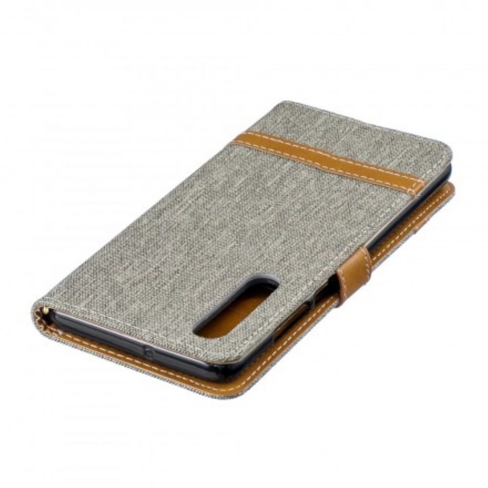 Flip Case voor Huawei P30 Met Ketting Band Met Stof En Leereffect