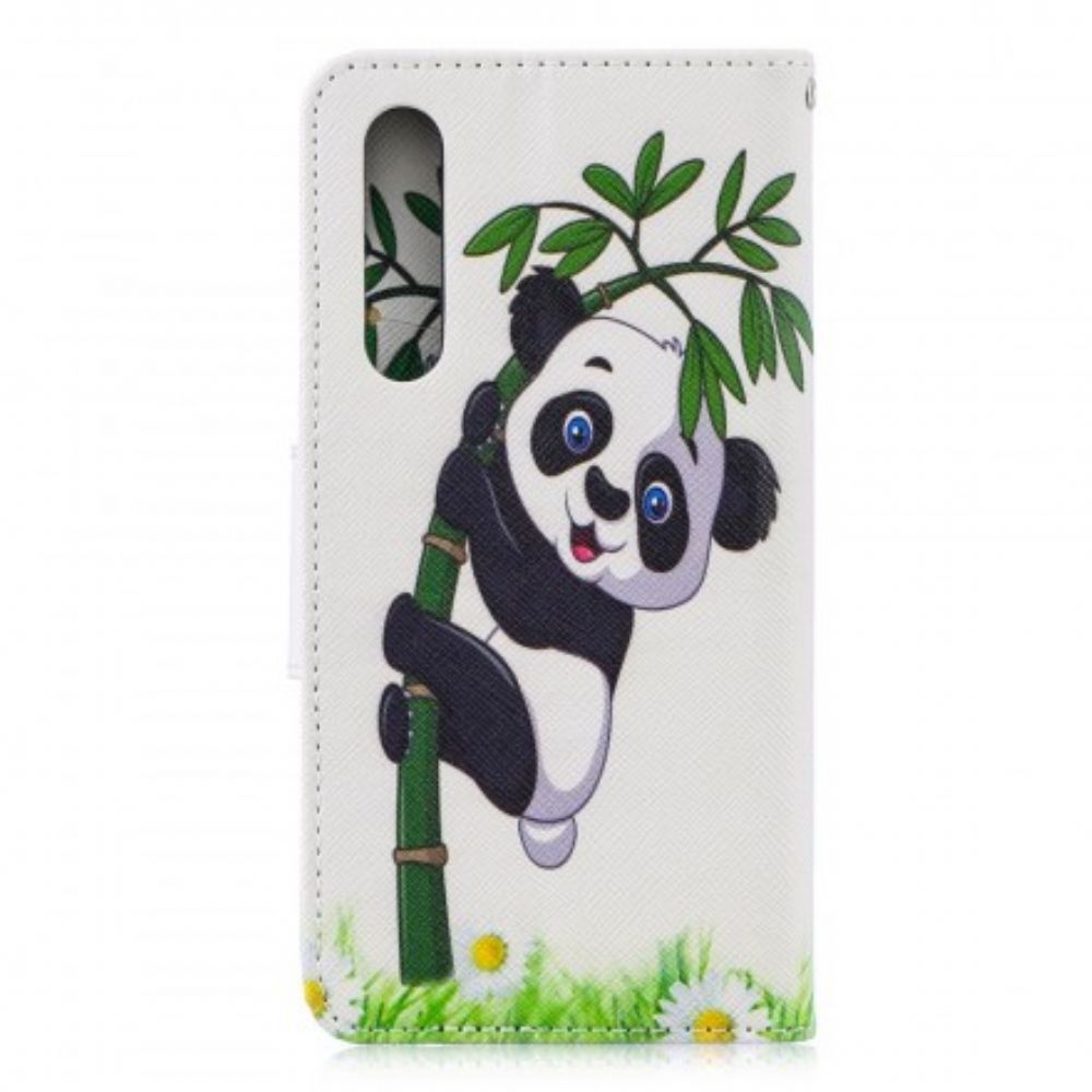 Flip Case voor Huawei P30 Panda Op Bamboe