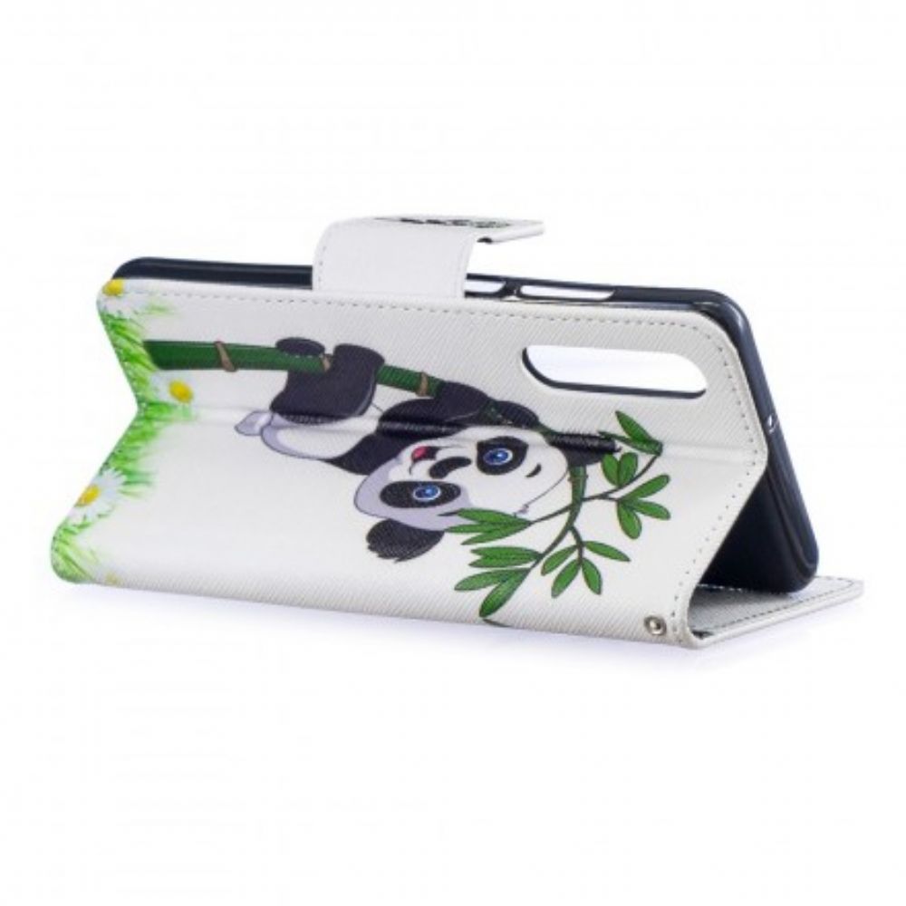 Flip Case voor Huawei P30 Panda Op Bamboe