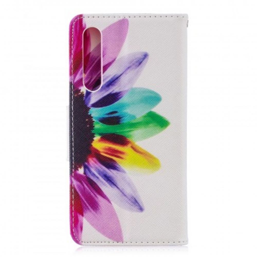 Folio-hoesje voor Huawei P30 Aquarel Bloem