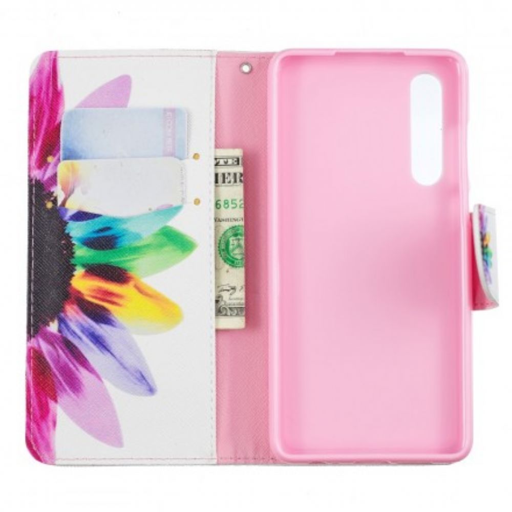 Folio-hoesje voor Huawei P30 Aquarel Bloem