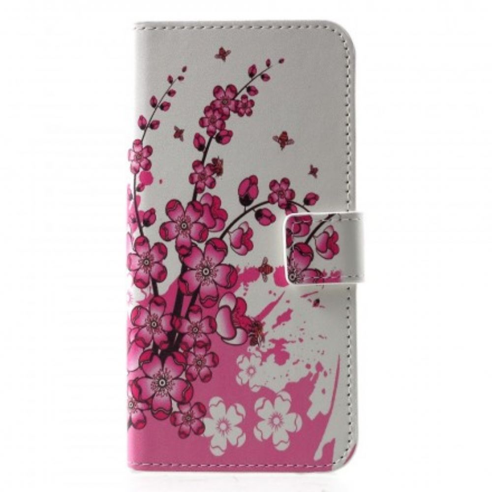 Folio-hoesje voor Huawei P30 Tropische Bloemen