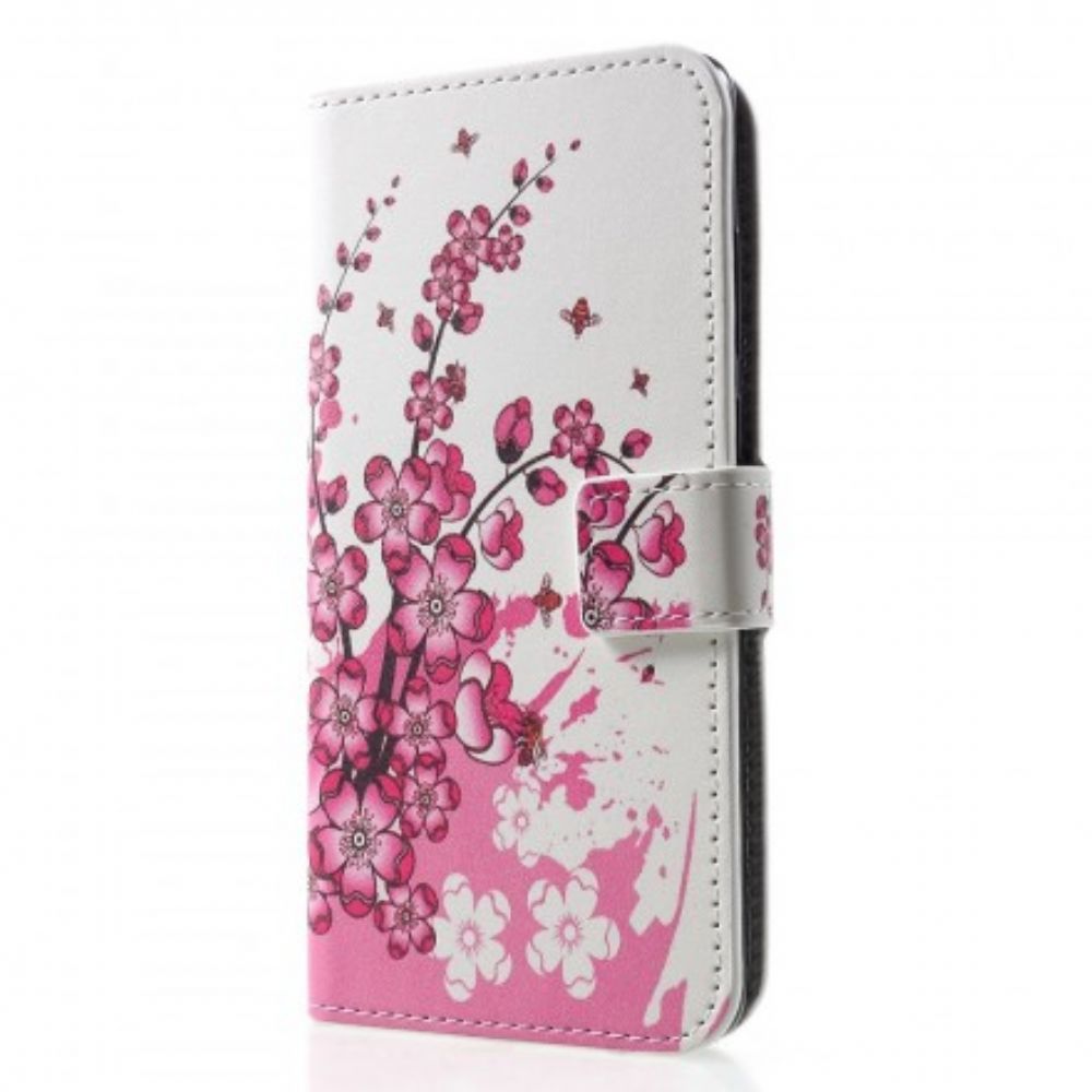 Folio-hoesje voor Huawei P30 Tropische Bloemen