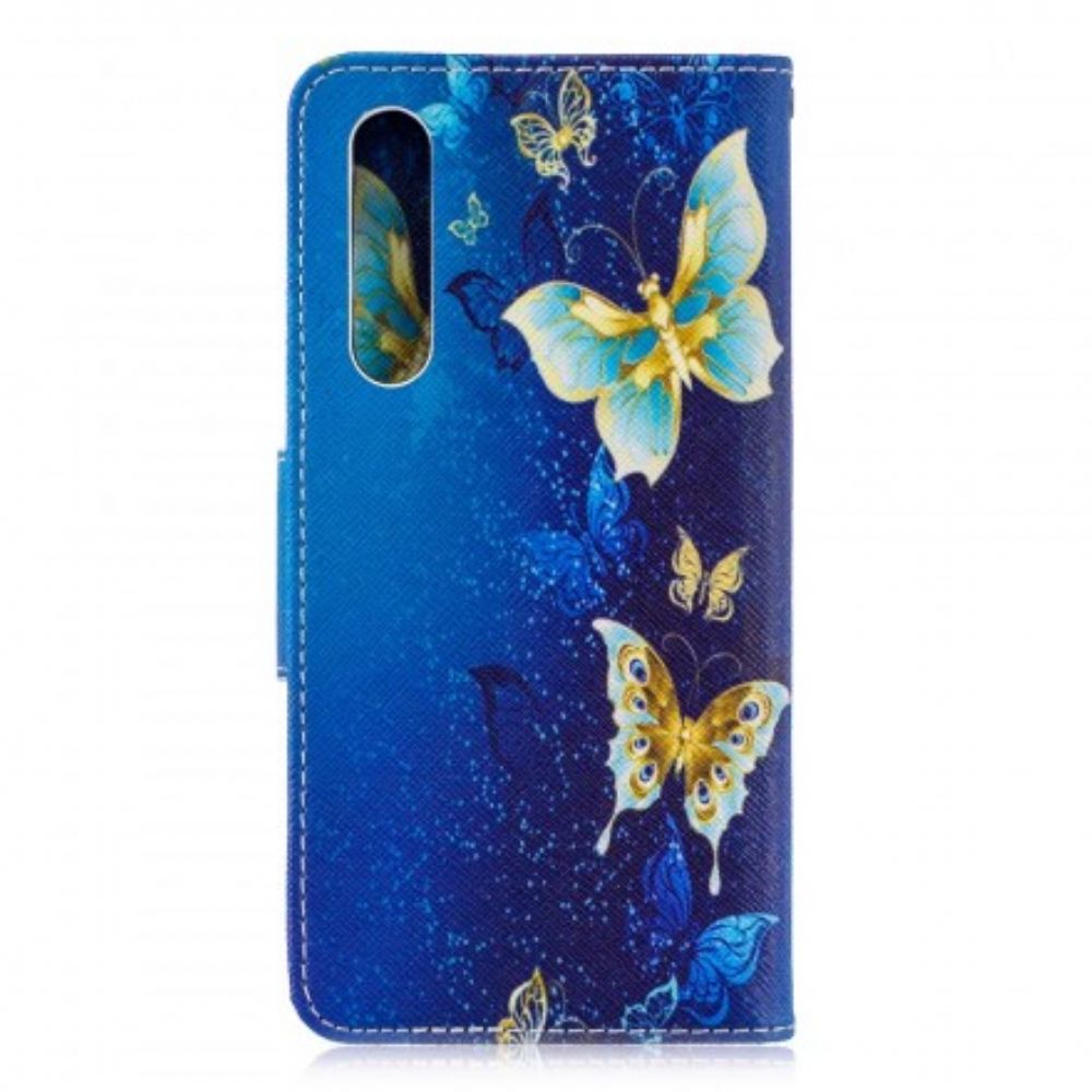 Folio-hoesje voor Huawei P30 Vlinders In De Nacht