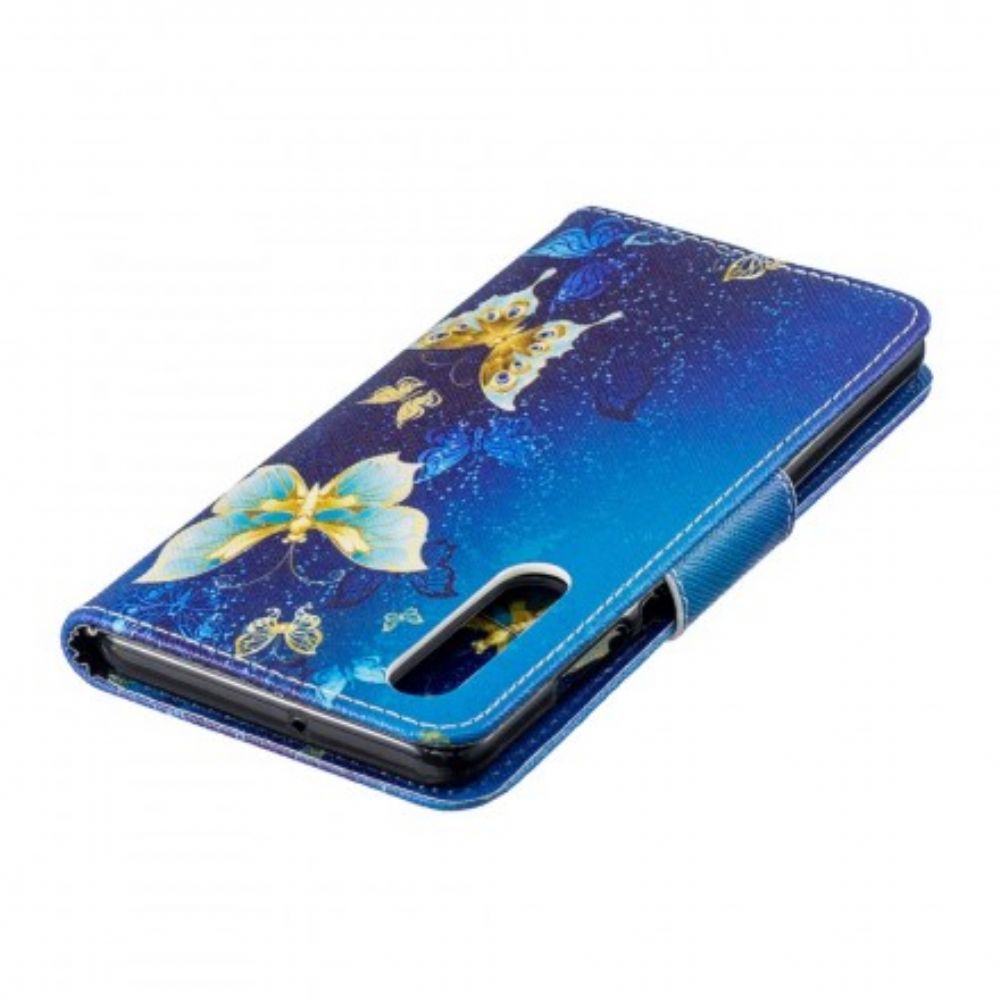 Folio-hoesje voor Huawei P30 Vlinders In De Nacht