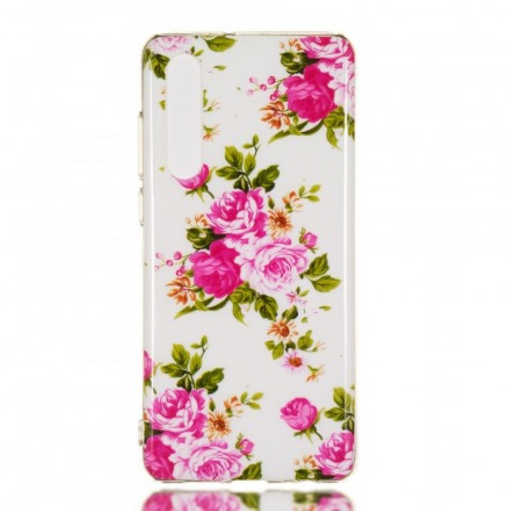 Hoesje voor Huawei P30 Fluorescerende Vrijheidsbloemen