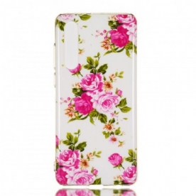 Hoesje voor Huawei P30 Fluorescerende Vrijheidsbloemen