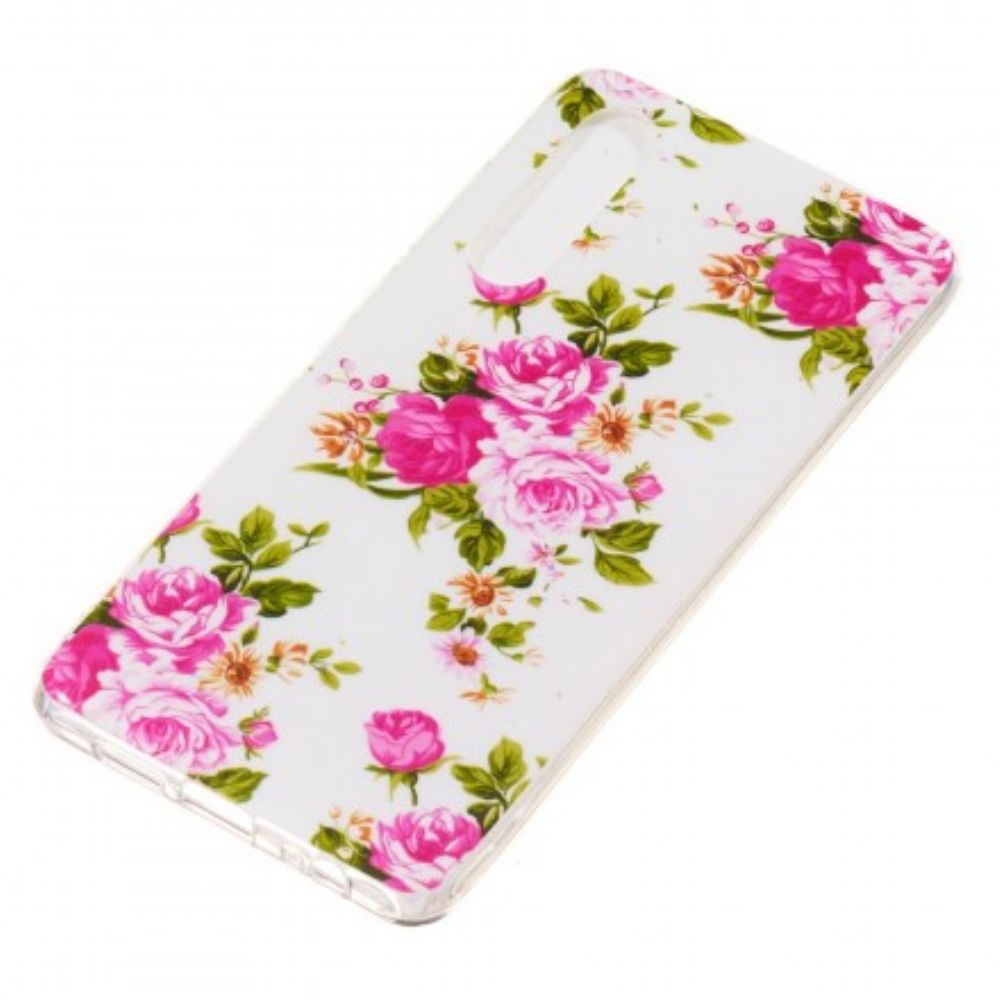 Hoesje voor Huawei P30 Fluorescerende Vrijheidsbloemen