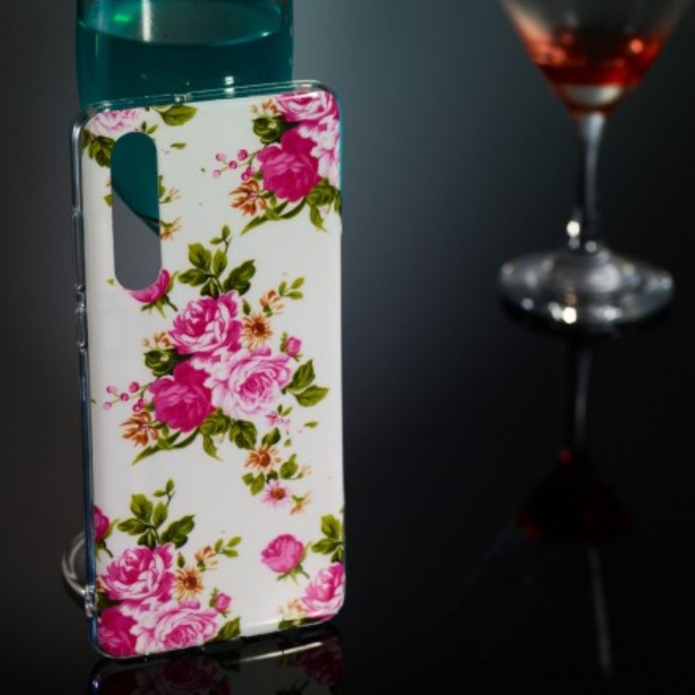 Hoesje voor Huawei P30 Fluorescerende Vrijheidsbloemen