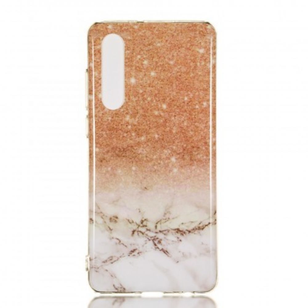 Hoesje voor Huawei P30 Glitter Marmer