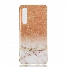 Hoesje voor Huawei P30 Glitter Marmer