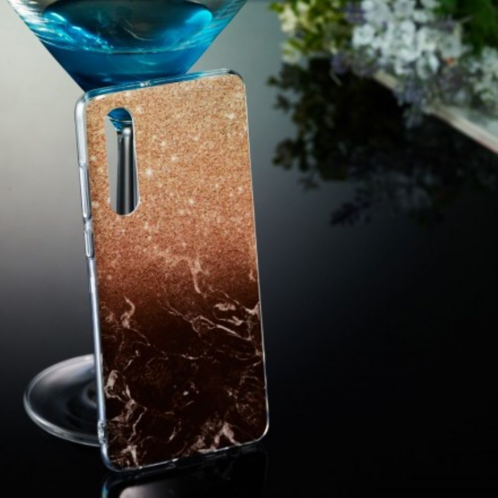 Hoesje voor Huawei P30 Glitter Marmer