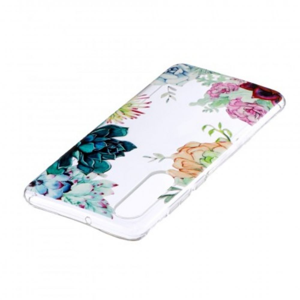 Hoesje voor Huawei P30 Naadloze Aquarelbloemen