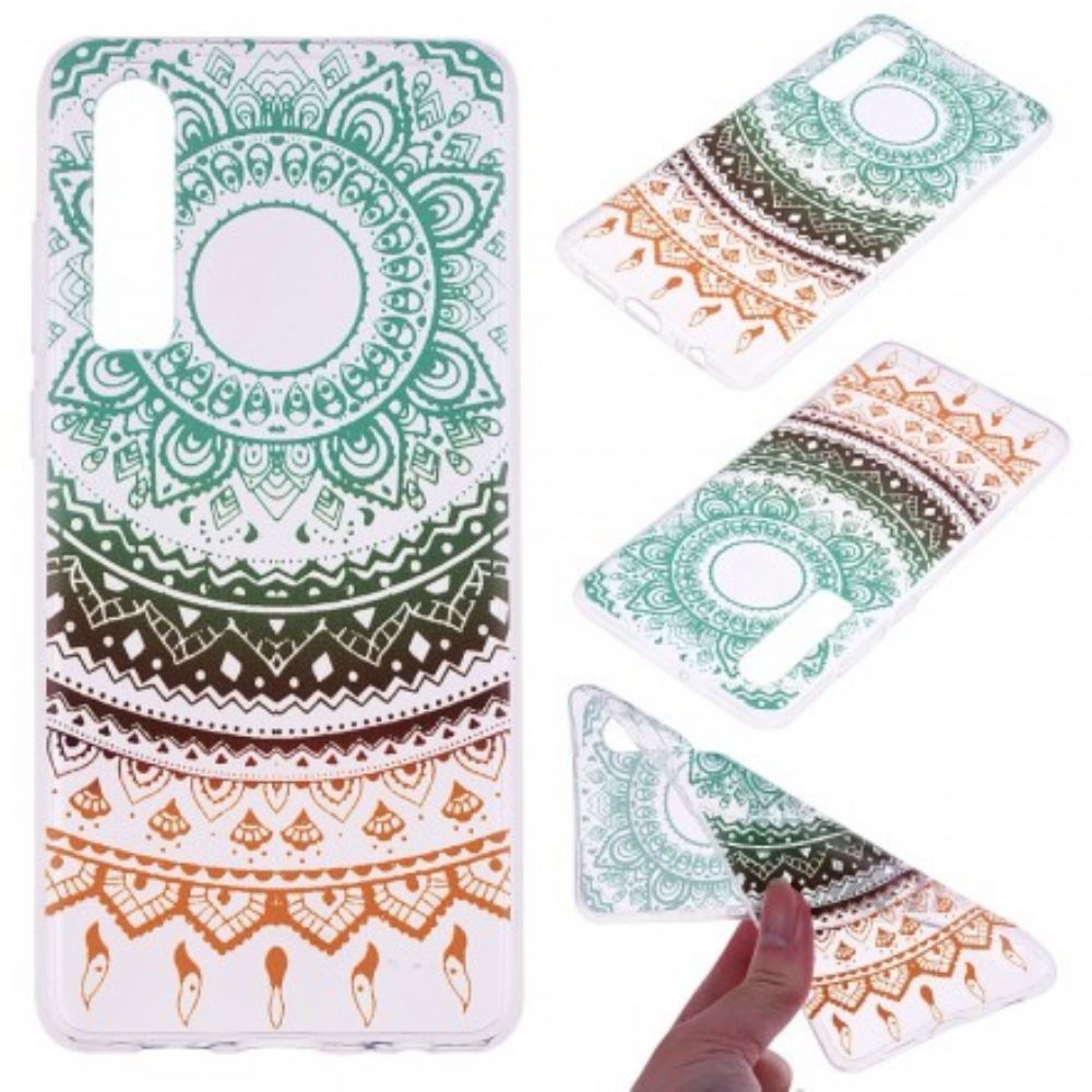 Hoesje voor Huawei P30 Transparante Gekleurde Mandala