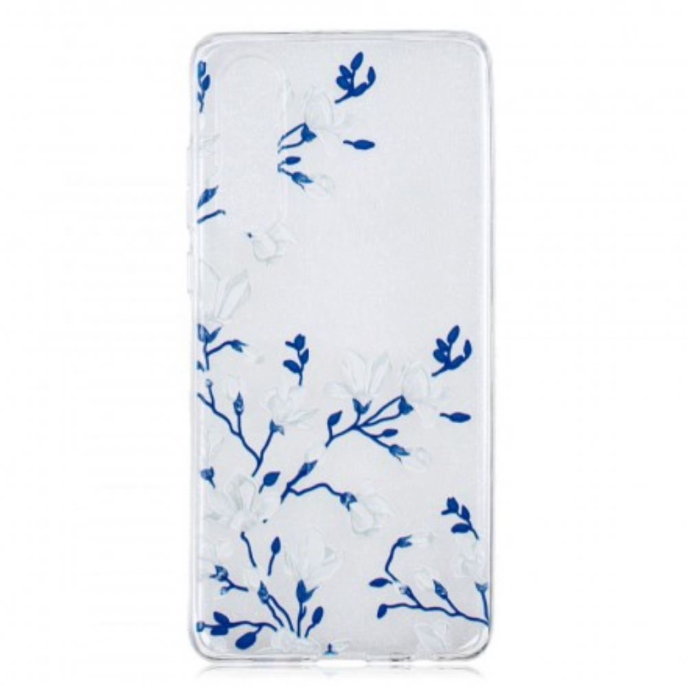 Hoesje voor Huawei P30 Witte Bloemen