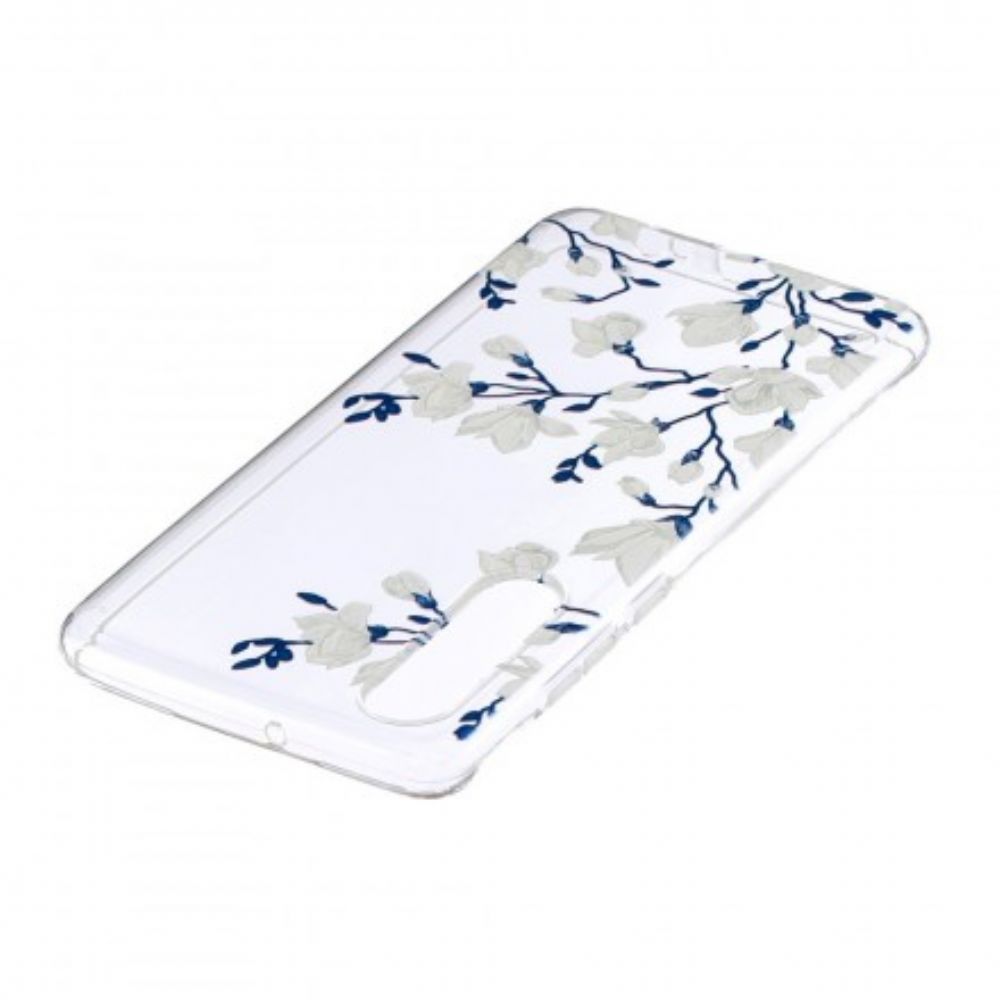 Hoesje voor Huawei P30 Witte Bloemen