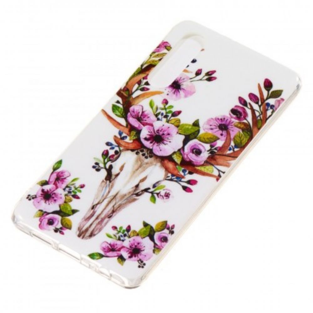 Telefoonhoesje voor Huawei P30 Fluorescerende Bloem Eland