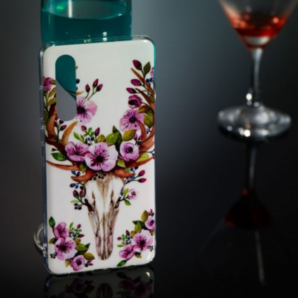 Telefoonhoesje voor Huawei P30 Fluorescerende Bloem Eland