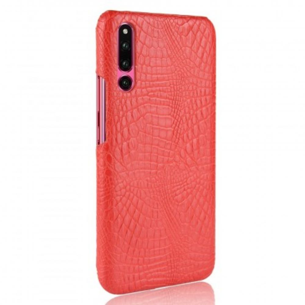 Telefoonhoesje voor Huawei P30 Krokodillenleereffect