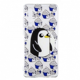 Telefoonhoesje voor Huawei P30 Transparante Pinguïns