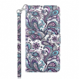 Folio-hoesje voor Google Pixel 7 Pro Met Ketting Paisley-patroon Met Bandjes