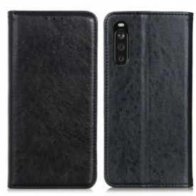 Bescherming Hoesje voor Sony Xperia 10 III Folio-hoesje Gestructureerd Splitleer