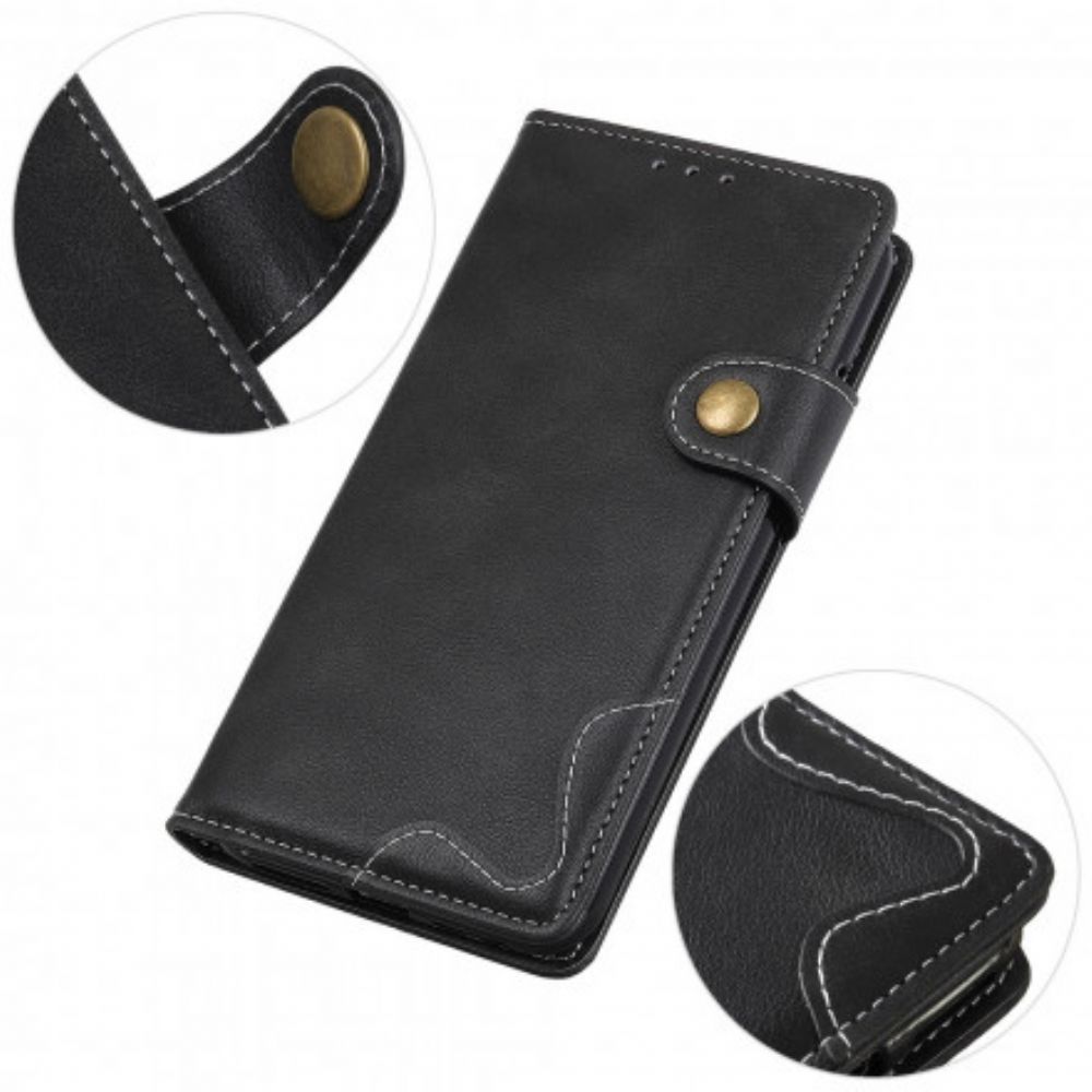 Flip Case voor Sony Xperia 10 III Artistieke Knoop En Naden