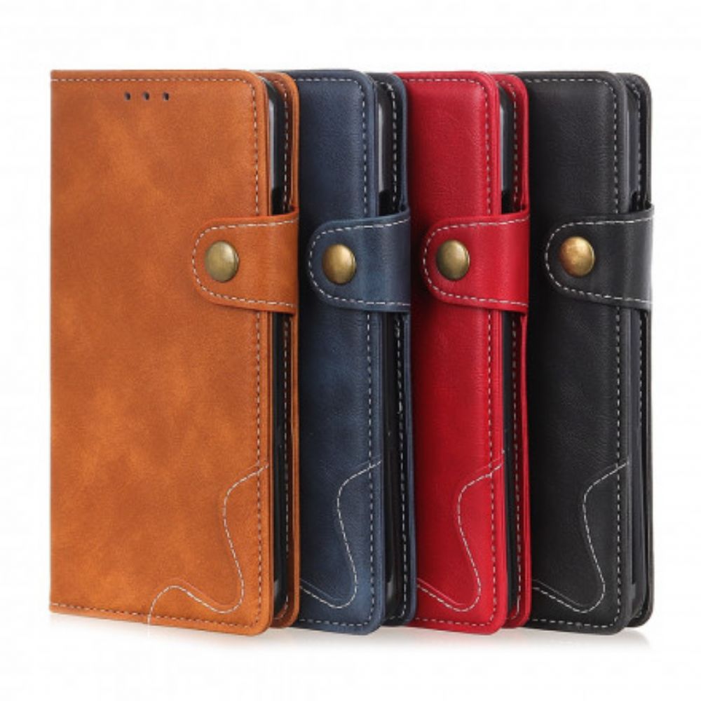 Flip Case voor Sony Xperia 10 III Artistieke Knoop En Naden