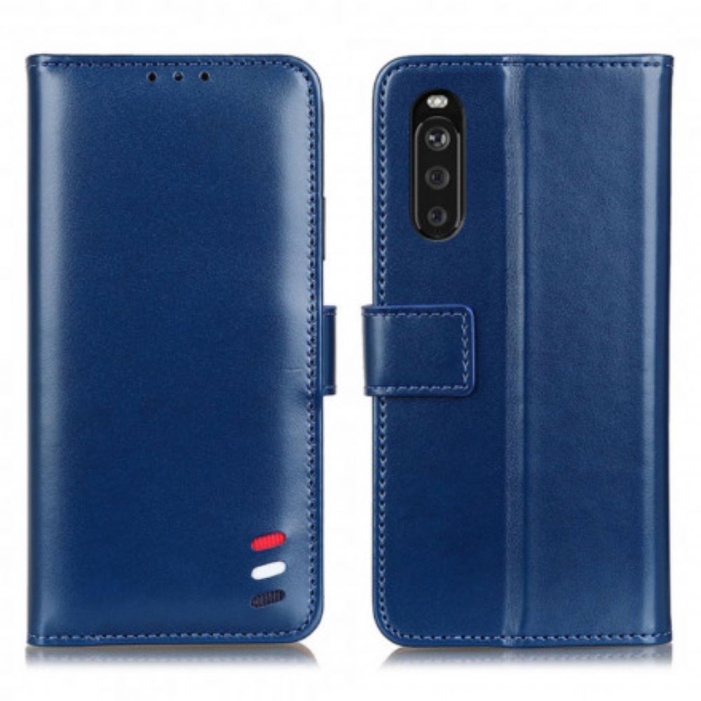 Flip Case voor Sony Xperia 10 III Driekleurig Leereffect