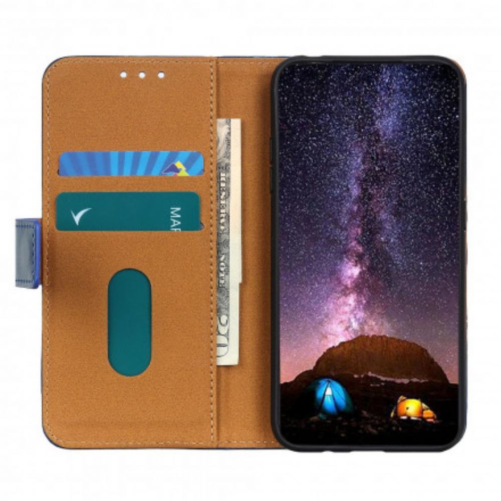 Flip Case voor Sony Xperia 10 III Driekleurig Leereffect