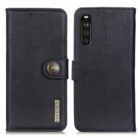 Flip Case voor Sony Xperia 10 III Imitatieleer Khazneh