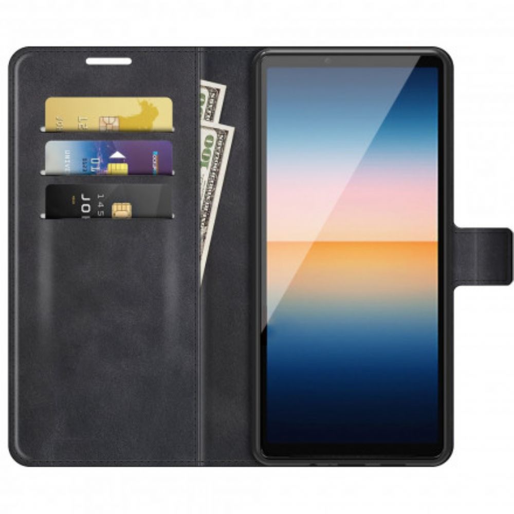 Folio-hoesje voor Sony Xperia 10 III Extreem Slank Leereffect