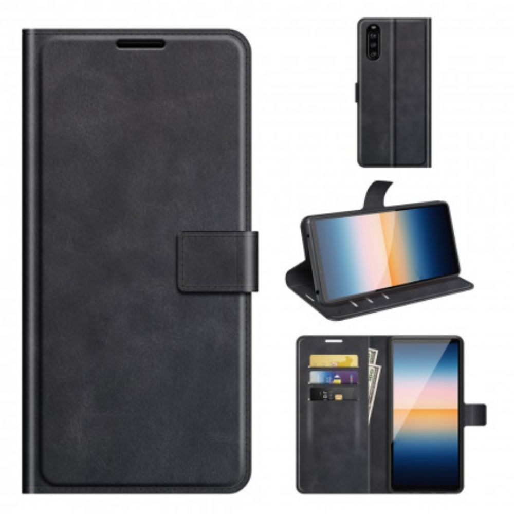 Folio-hoesje voor Sony Xperia 10 III Extreem Slank Leereffect