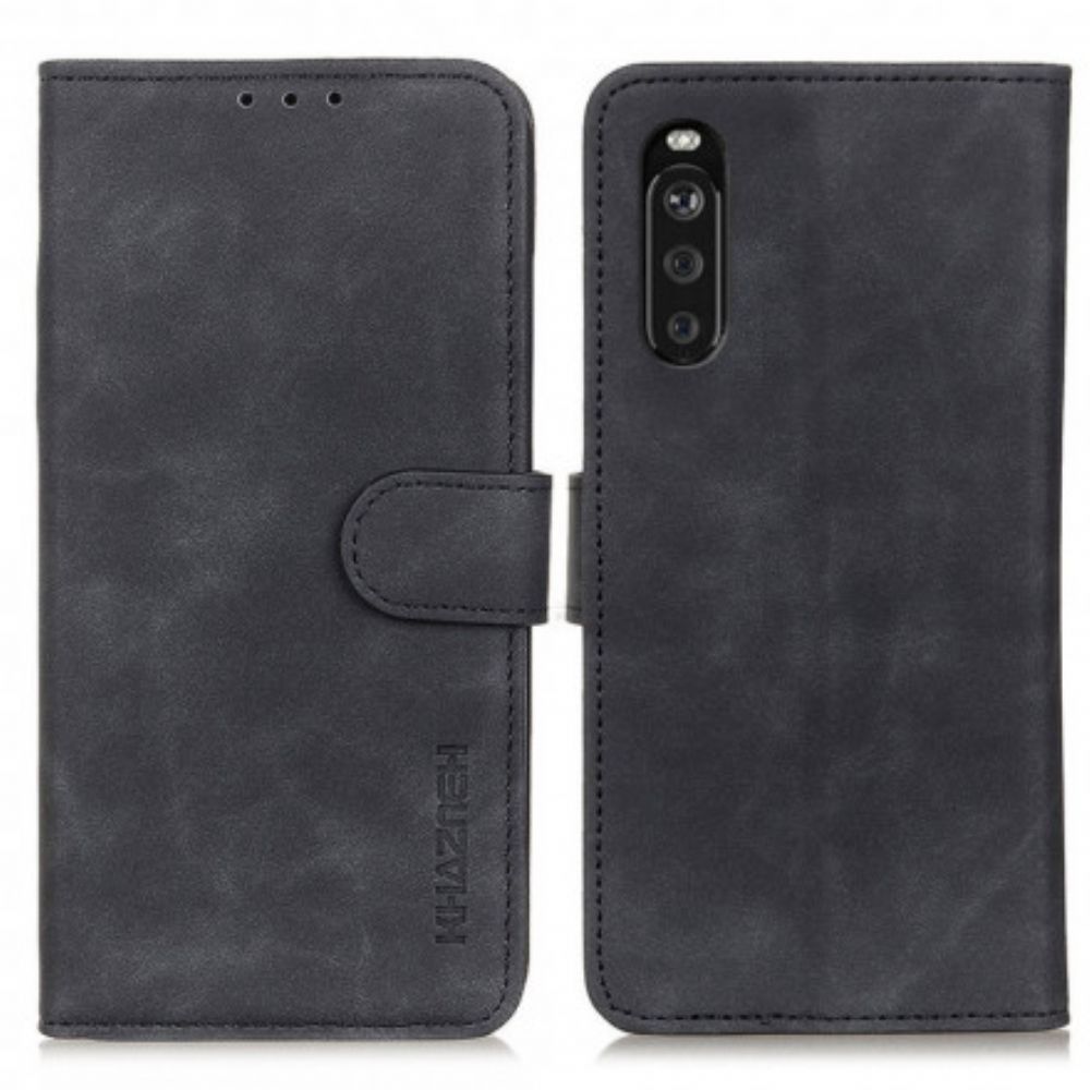 Folio-hoesje voor Sony Xperia 10 III Vintage Khazneh Leereffect