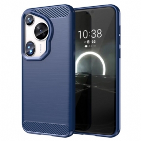 Cover Hoesje Huawei Pura 70 Ultra Telefoonhoesje Geborstelde Koolstofvezel