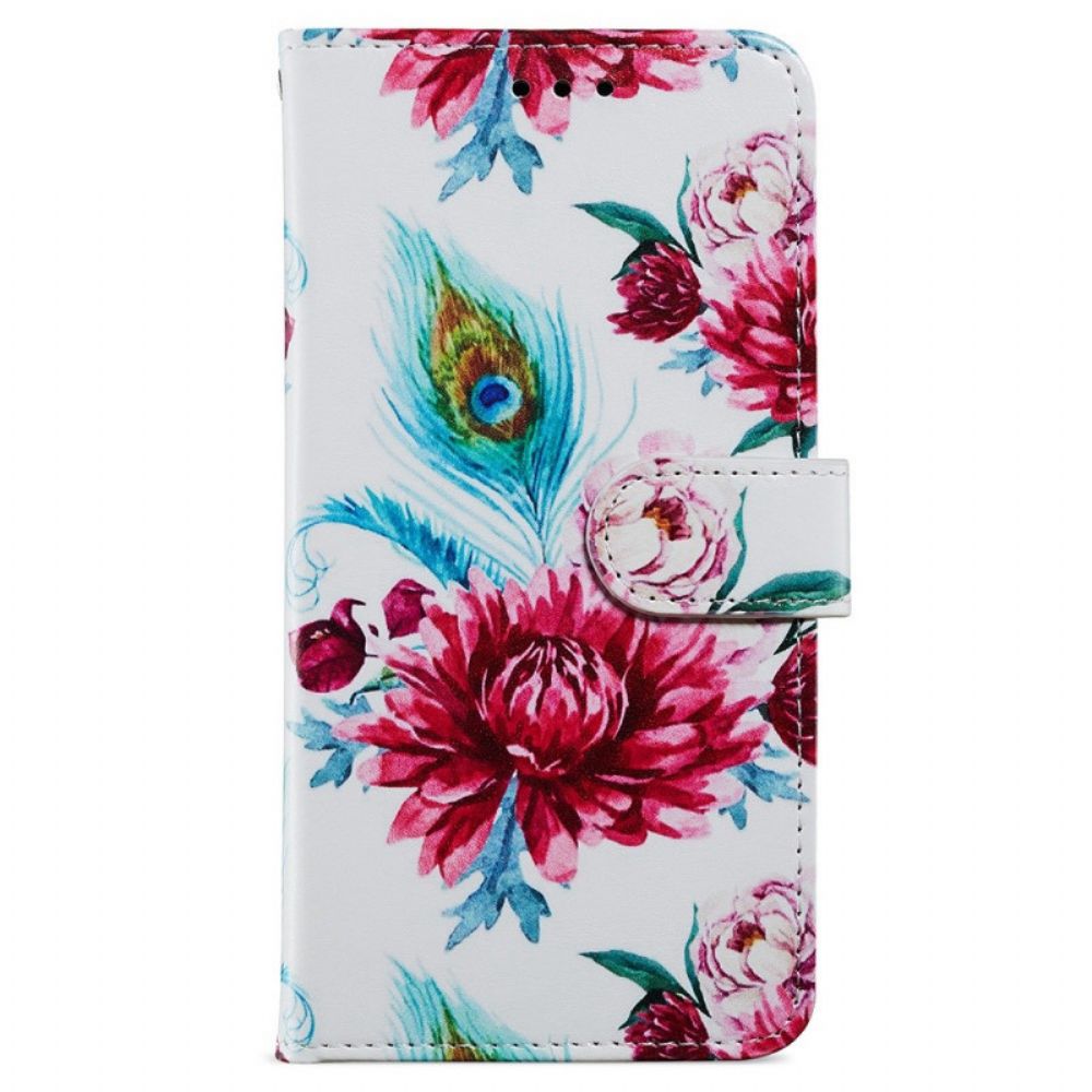 Flip Case voor Samsung Galaxy A13 Intense Bloemen