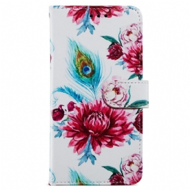 Flip Case voor Samsung Galaxy A13 Intense Bloemen