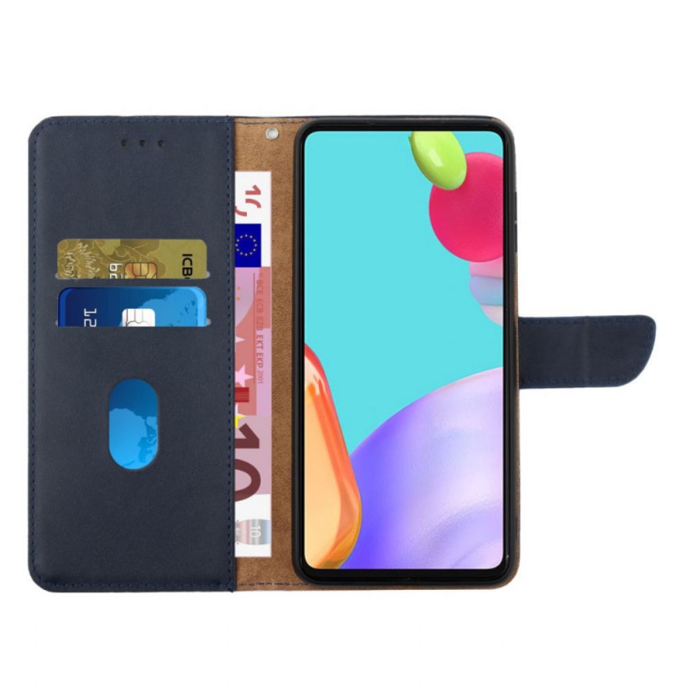 Folio-hoesje voor Samsung Galaxy A13 Echt Nappaleer