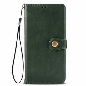 Folio-hoesje voor Samsung Galaxy A13 Faux Leder En Vintage Sluiting