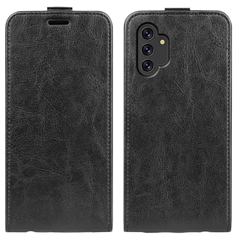 Folio-hoesje voor Samsung Galaxy A13 Flip Case Verticaal Leereffect Met Flap