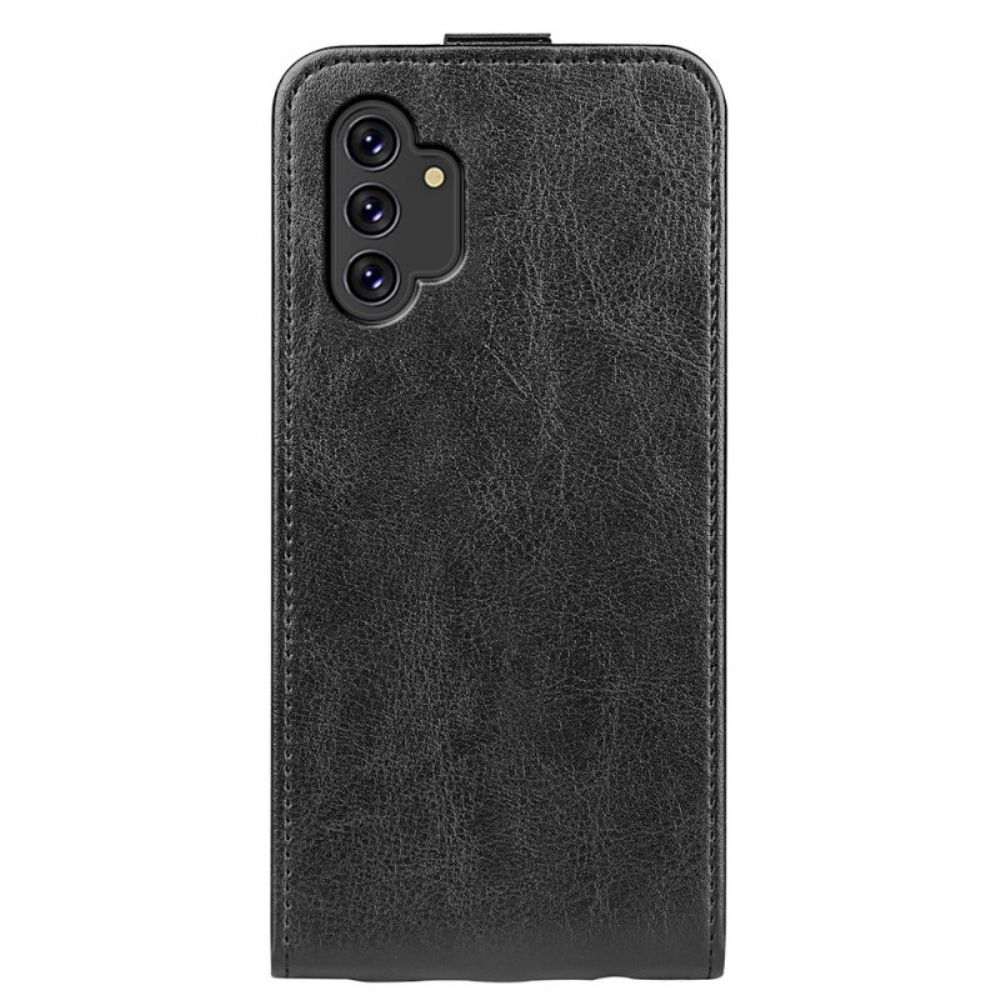 Folio-hoesje voor Samsung Galaxy A13 Flip Case Verticaal Leereffect Met Flap